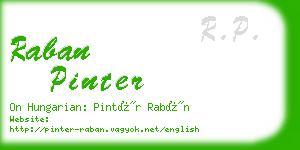 raban pinter business card